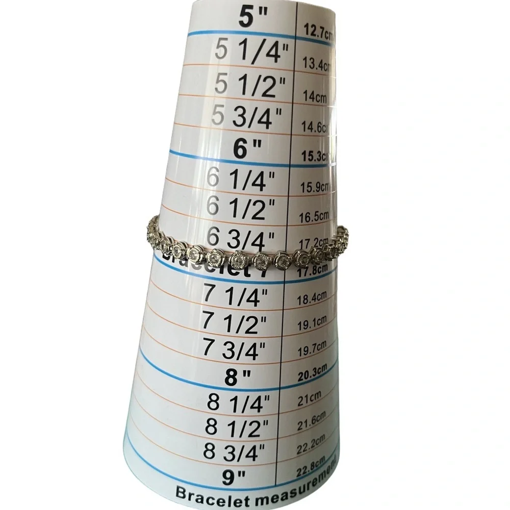 Silver Tone Sparkling CZ Tennis Bracelet